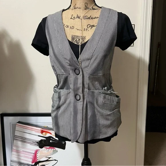 L.A.M.B. Pin Stripe Vest (RARE)-G/L-NWOT - Picture 11 of 16